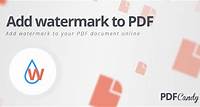 Adicione marca d'água ao PDF online gratuitamente!