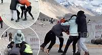 Mt. Everest tourists throw punches over the perfect selfie position