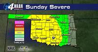 Two rounds of storms come to Oklahoma Sunday