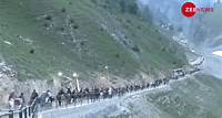 Jammu and Kashmir: LG Manoj Sinha Flags Off First Batch of 4603 Amarnath Pilgrims Amid Tight Security