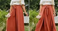 These Airy Split Wide Leg Pants Are the Next Best Thing to a Dress