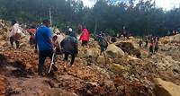 Emergency crews move survivors of massive Papua New Guinea landslide to safer ground