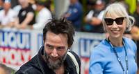 Keanu Reeves, girlfriend Alexandra Grant hop on motorbike at Grand Prix in Germany