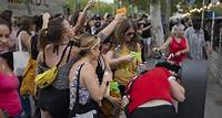 Barcelona anti-tourism protesters fire water pistols at visitors