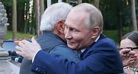 Fury as Indian PM Narendra Modi hails 'memorable welcome' in Moscow and schmoozes with Putin just hours after Russian missile strike on children's hospital in Ukraine