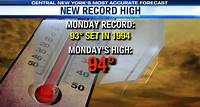 Breaking record highs on day 1 of heat wave