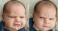 Newborn baby's photo shoot goes viral for his hilarious grumpy expression