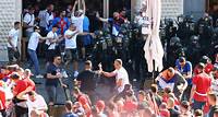 German riot cops clash with football fans in violent scenes before Serbia and Denmark’s 0-0 Euro 2024 draw in Munich