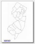 printable New Jersey county map unlabeled