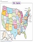 Map of State Capitals of USA