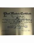 Meritorious Certificate on Brass Plate and Hardwood Frame