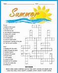 Free Printable Summer Crossword