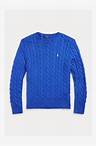 CABLE KNIT COTTON JUMPER - Strickpullover - heritage blue