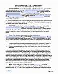 Free Standard Residential Lease Agreement Template