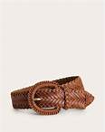 Woven Leather Belt - Tan | Boden US