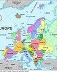 Carte des pays de l'Europe et des pays avoisinants