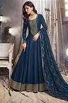 Royal blue silk designer Royal Blue Silk Designer Festival Wear Anarkali Suit