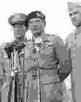 General Dwight D. Eisenhower, Field Marshal Bernard Montgomery, and General Omar Bradley at the National Airport, Washington, D.C., September 12, 1946.