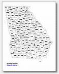 printable Georgia county map labeled