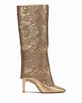 Brykia Knee High Boot in Gold