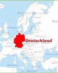 Deutschland auf der karte Europas