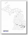 printable Michigan major cities map labeled