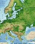 Carte du relief de l'Europe