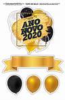 Topo de bolo reveillon 2020