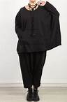 pluslavie - Long Sweater WIDELONGTSWEAT mit Känguru Tasche Cotton black 225,00 EUR