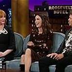 Christina Hendricks, Abigail Spencer, and Luke Hemsworth in The Late Late Show with James Corden (2015)