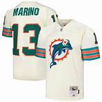 Men's Miami Dolphins Dan Marino Mitchell & Ness Cream Chainstitch Legacy Jersey