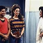 Elizabeth Berkley, Mario Lopez, and Nancy Valen in Saved by the Bell (1989)