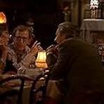 Woody Allen, Alan Alda, Diane Keaton, and Anjelica Huston in Manhattan Murder Mystery (1993)