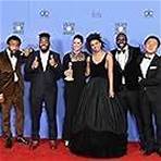Paul Simms, Hiro Murai, Donald Glover, Brian Tyree Henry, LaKeith Stanfield, Zazie Beetz, and Stephen Glover at an event for The 74th Annual Golden Globe Awards 2017 (2017)