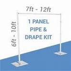 1-Panel Pipe and Drape Kit / Backdrop - 6-10 Feet Tall (Adjustable)
