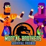 Mortal Brothers: Survival Friends Pule e ultrapasse obstáculos com ninjas