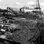 Supplies and equipment being loaded onto ships at Hŭngnam, North Korea, after the U.S. retreat from the Chosin Reservoir, December 11, 1950.