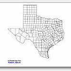 printable Texas county map unlabeled