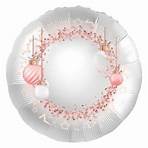 Folienballons Fotodruck - Rundballon Rosa Weihnachtsschmuck Ø 45 cm