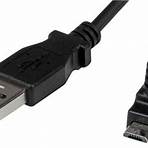 USB 2.0 A to Up Angled Micro B Lead, 1m Black - USBAUB1MU