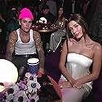 Hailey Bieber and Justin Bieber at an event for The 64th Annual Grammy Awards (2022)