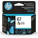 HP 67 Tri-color Ink Cartridge | Works with HP DeskJet 1255, 2700, 4100 Series, HP ENVY 6000, 6400 Series | Eligible for Instant Ink | 3YM55AN