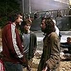 Gary Oldman, Alfonso Cuarón, and Daniel Radcliffe in Harry Potter and the Prisoner of Azkaban (2004)