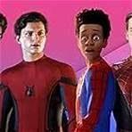 Tobey Maguire, Andrew Garfield, Tom Holland, and Shameik Moore in What to Watch (2020)