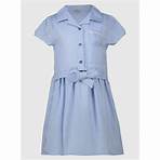 Buy Blue Gingham Tie Front Dress - 6 years | School dresses | Tu