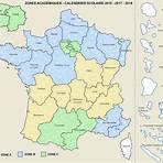 Carte des zones académiques de France