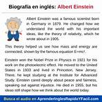 Biografía de Albert Einstein en inglés