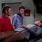 James Doohan, DeForest Kelley, and Jan Shutan in Star Trek (1966)