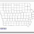 printable Iowa county map unlabeled