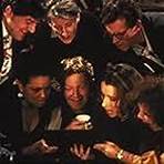 Kenneth Branagh, Stephen Fry, Emma Thompson, Imelda Staunton, Alphonsia Emmanuel, Hugh Laurie, and Phyllida Law in Peter's Friends (1992)